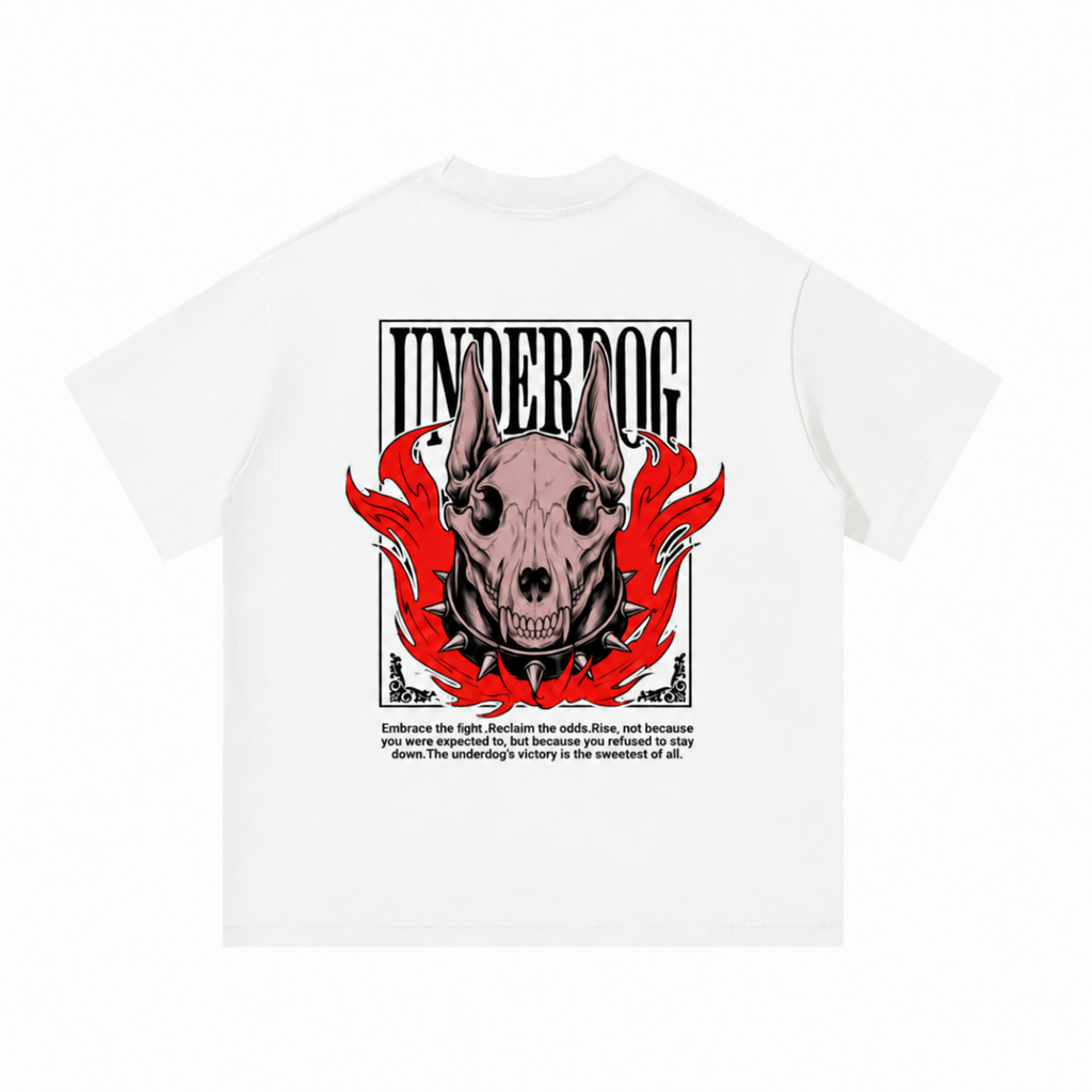 UNDERDOG Oversized Tee — "Reclaim the Odds" (White)